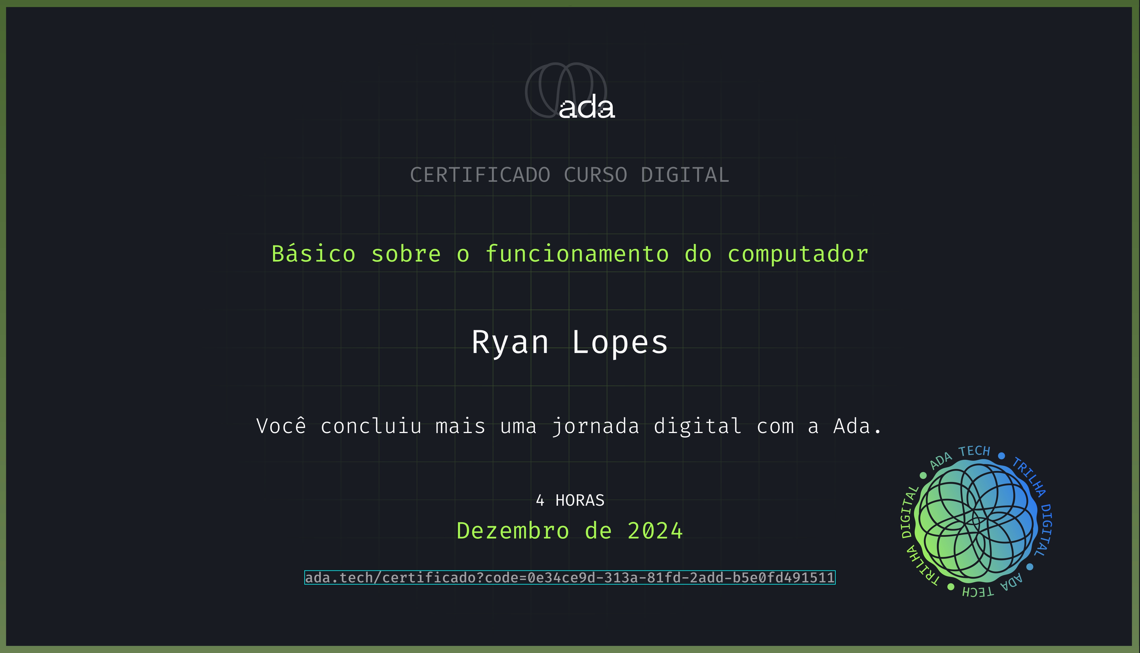 Certificado Básico Funcionamento PC
