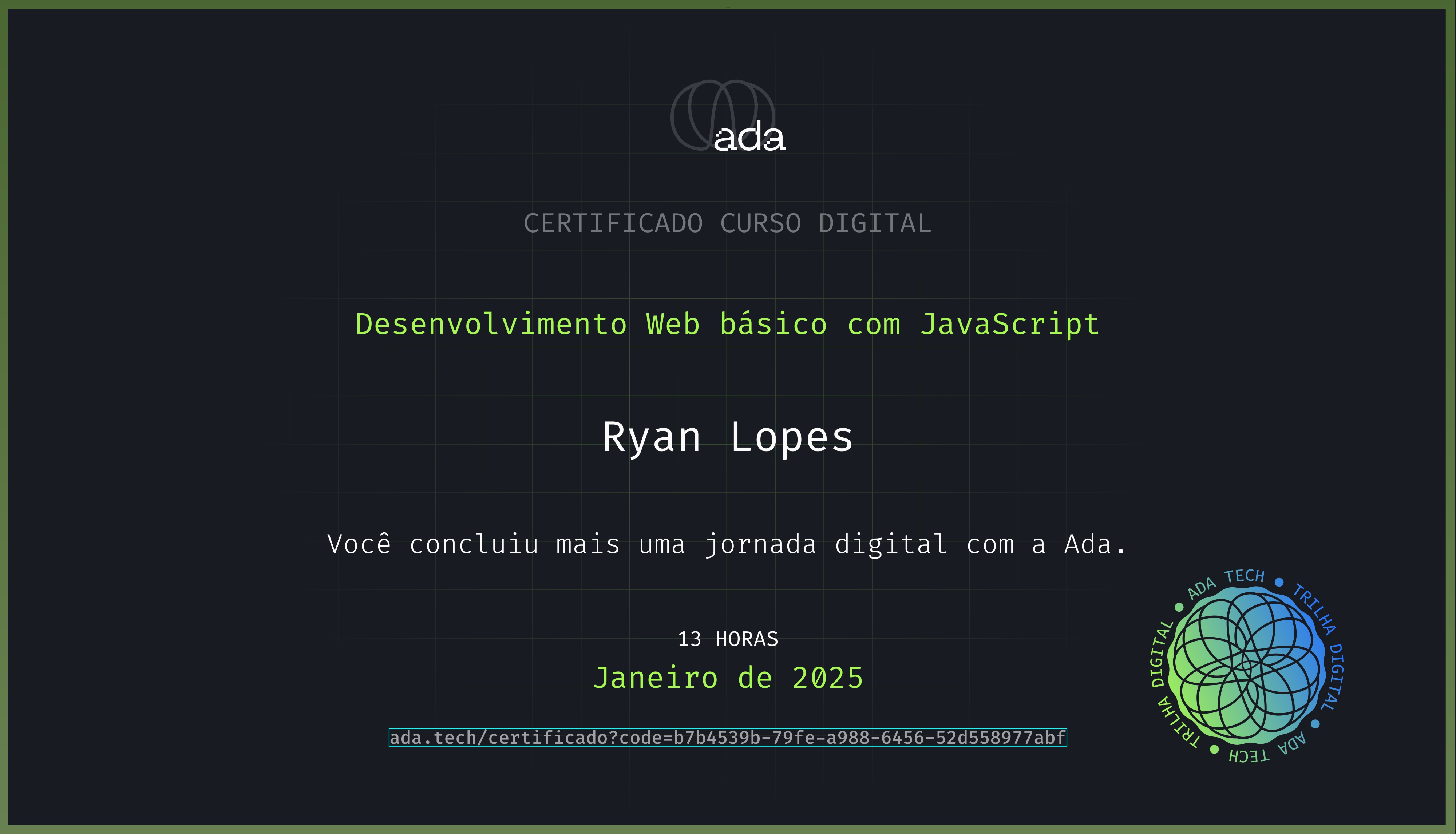 Certificado Dev Web Básico