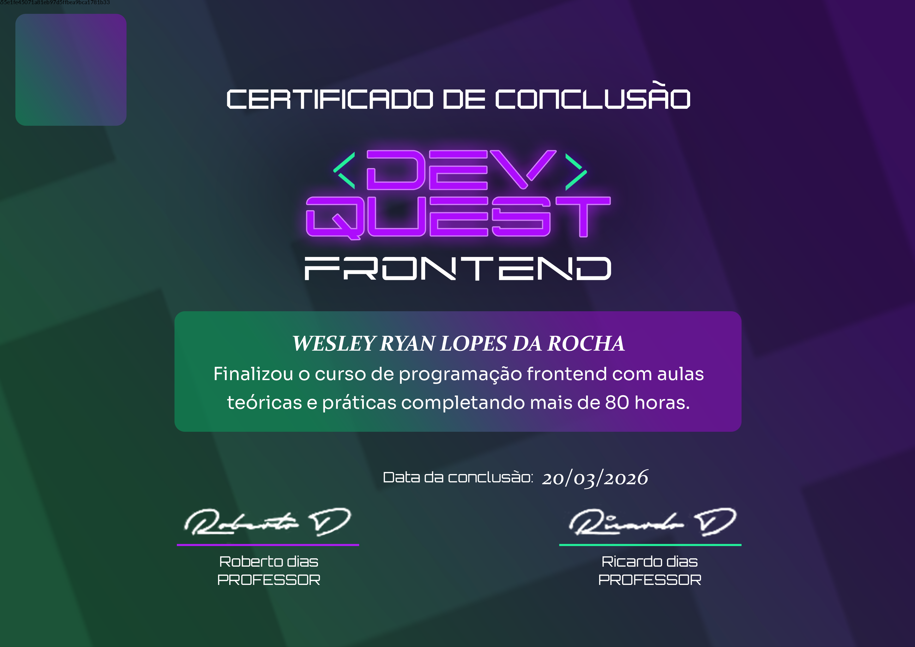 Certificado Frontend