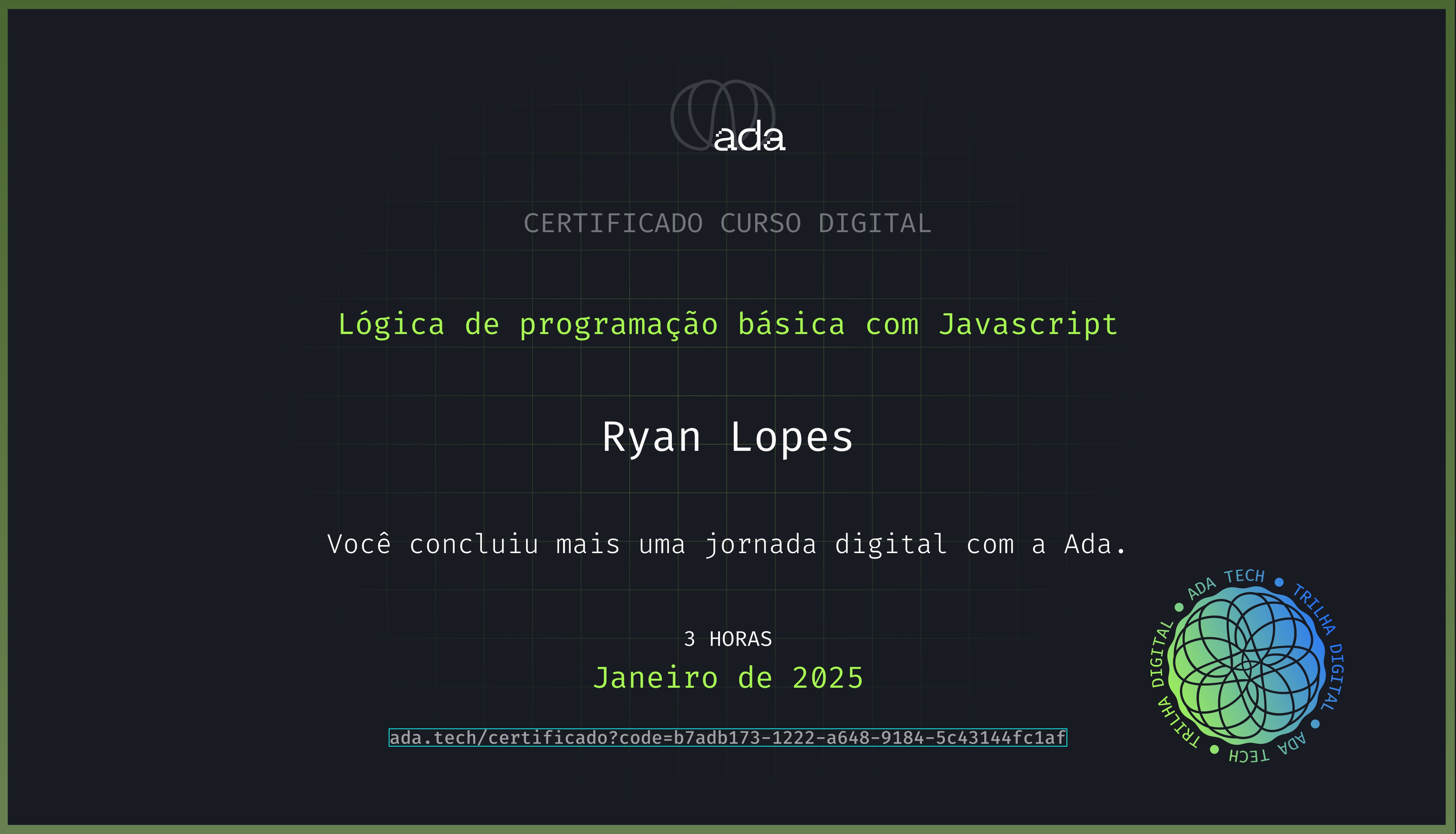 Certificado Lógica JS